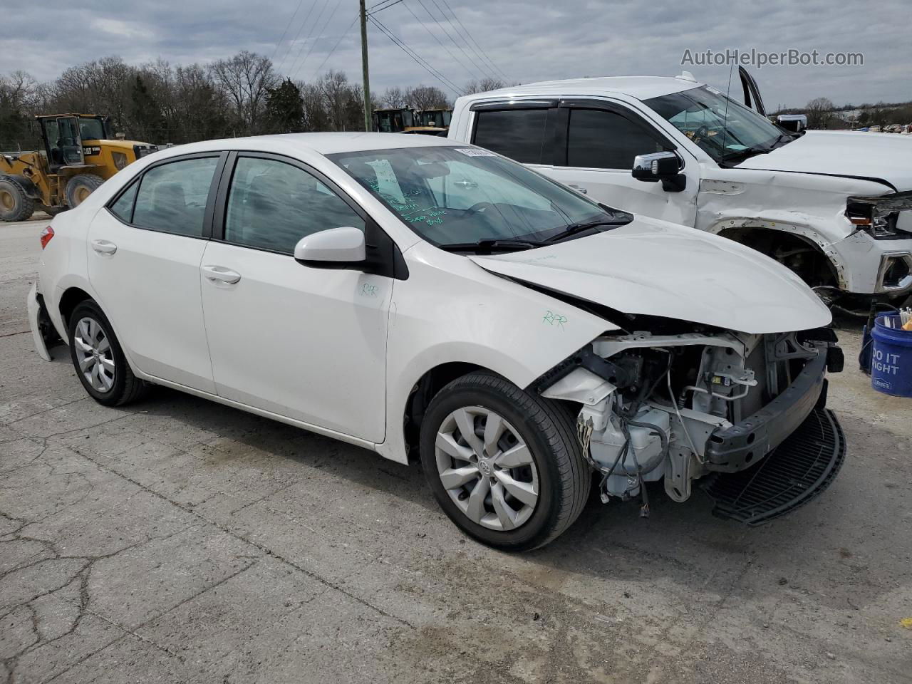 2014 Toyota Corolla L White vin: 5YFBURHE6EP170135