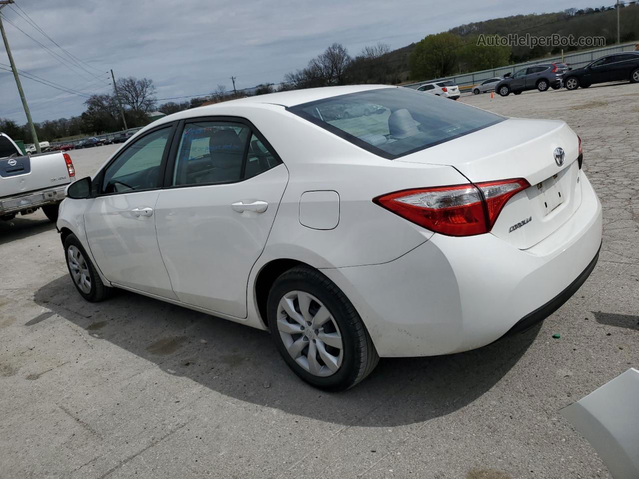 2014 Toyota Corolla L White vin: 5YFBURHE6EP170135