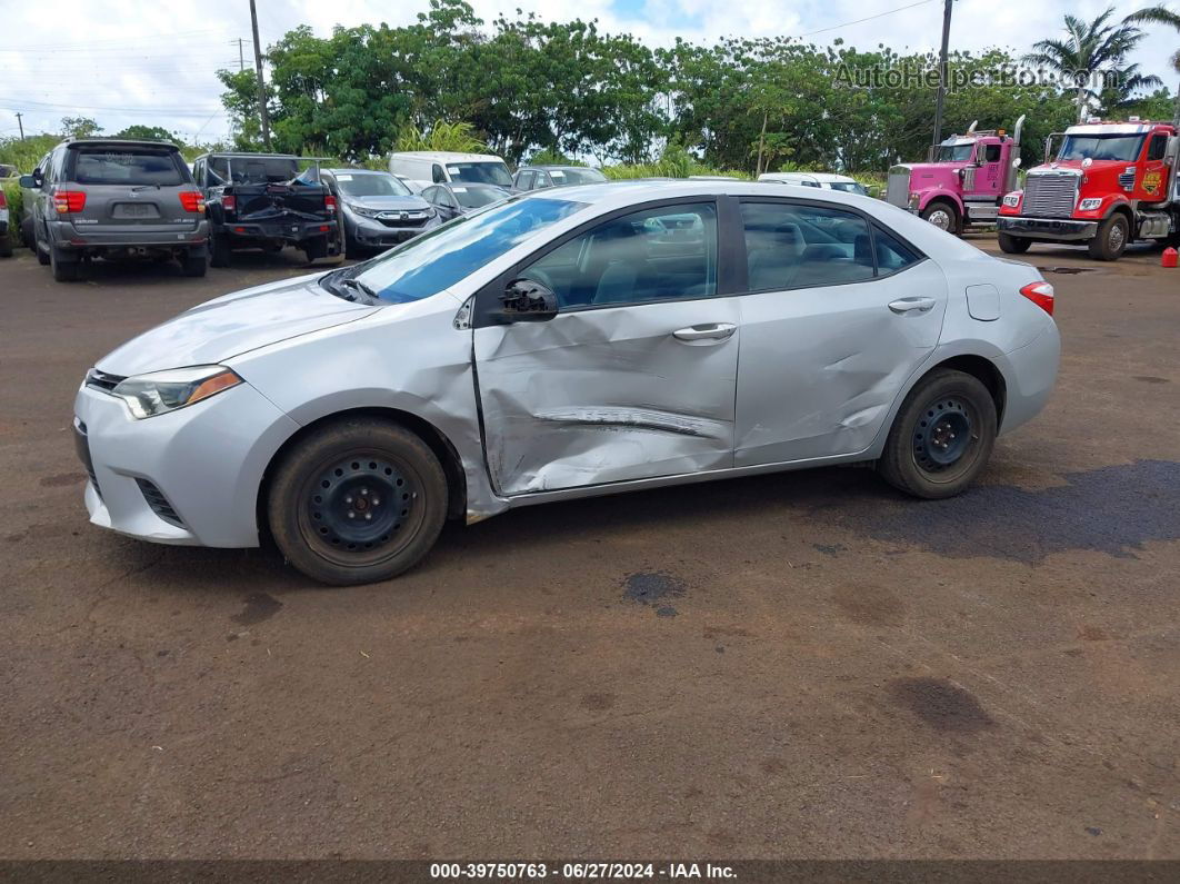 2015 Toyota Corolla Le/le Plus/le Premium Silver vin: 5YFBURHE6FP197594