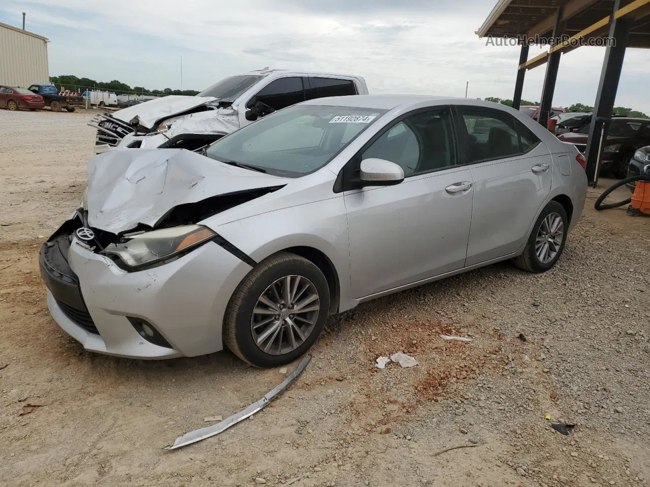 2015 Toyota Corolla L Silver vin: 5YFBURHE6FP221084