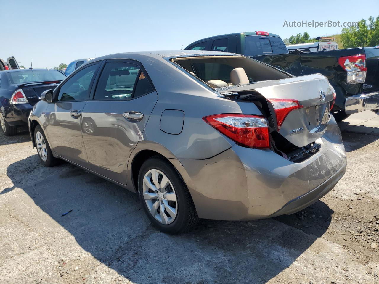 2015 Toyota Corolla L Серый vin: 5YFBURHE6FP224454