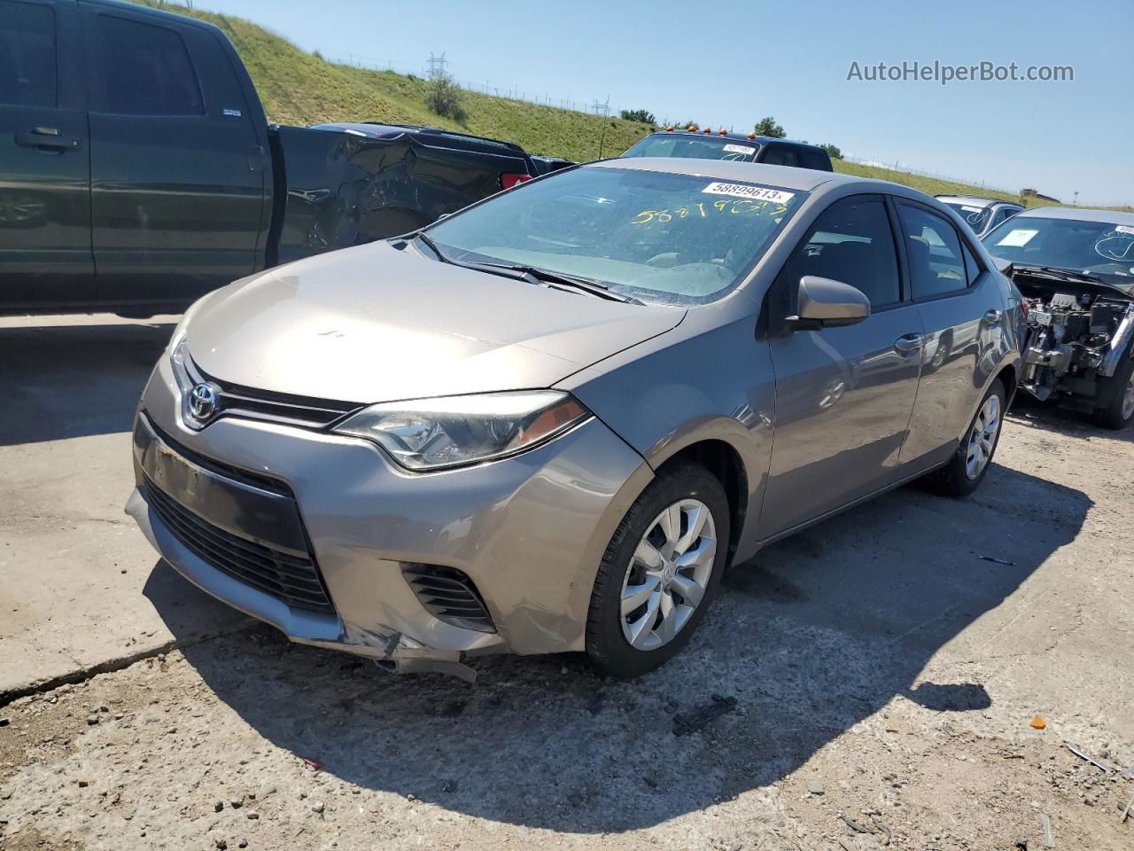 2015 Toyota Corolla L Gray vin: 5YFBURHE6FP224454