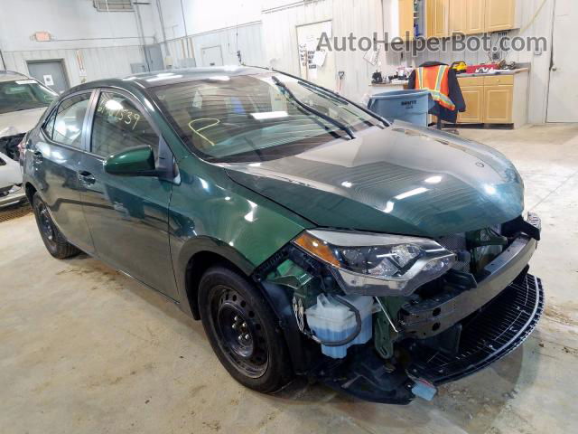 2015 Toyota Corolla L Green vin: 5YFBURHE6FP316454