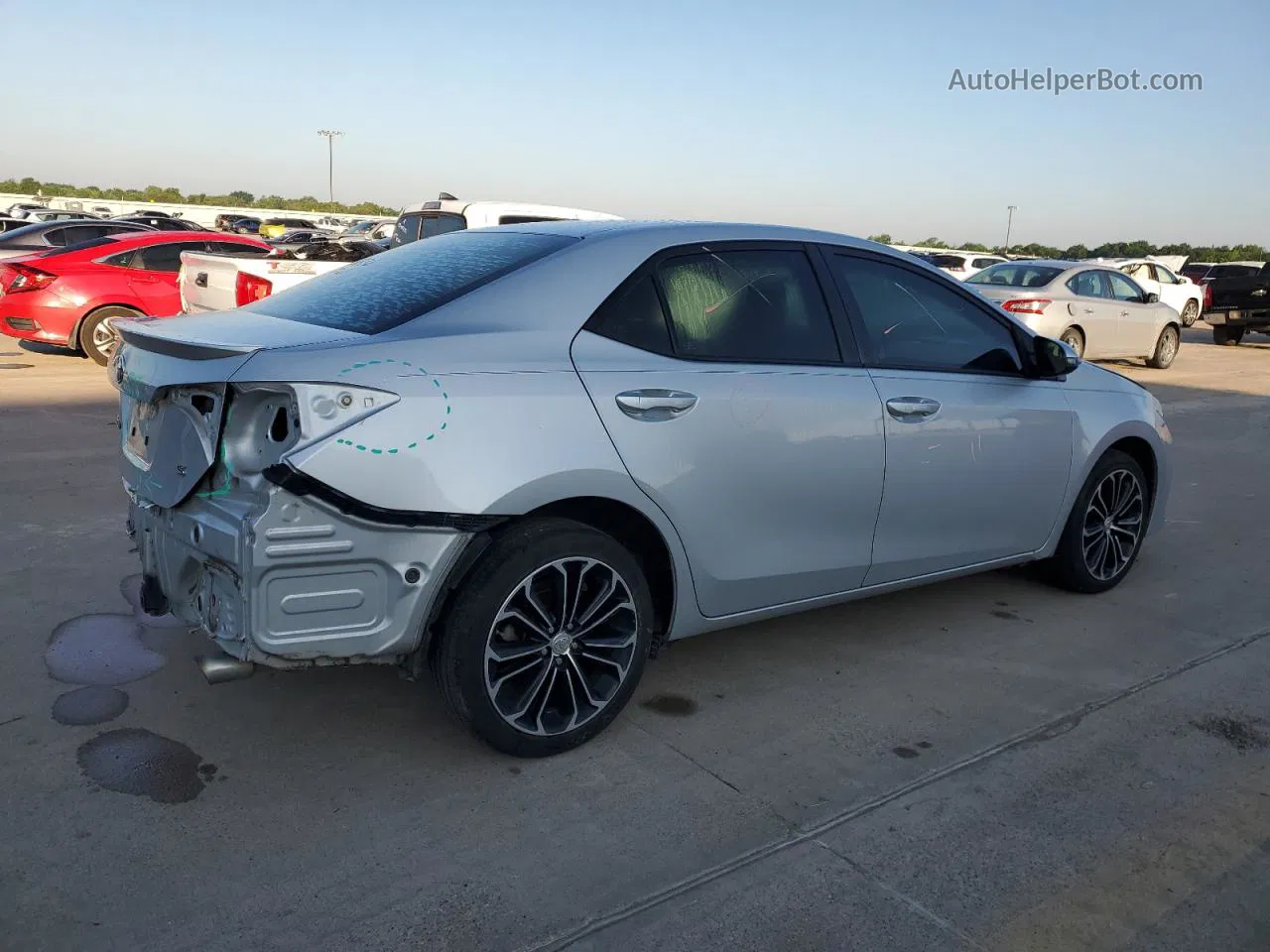 2015 Toyota Corolla L Silver vin: 5YFBURHE6FP323209