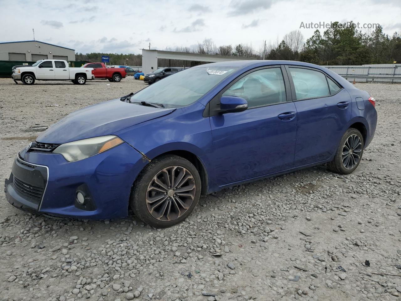 2015 Toyota Corolla L Blue vin: 5YFBURHE6FP340026