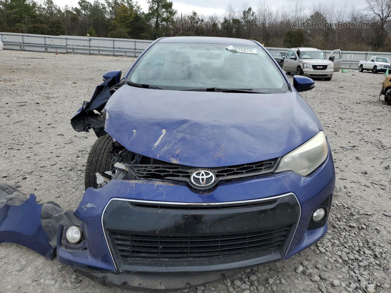 2015 Toyota Corolla L Blue vin: 5YFBURHE6FP340026