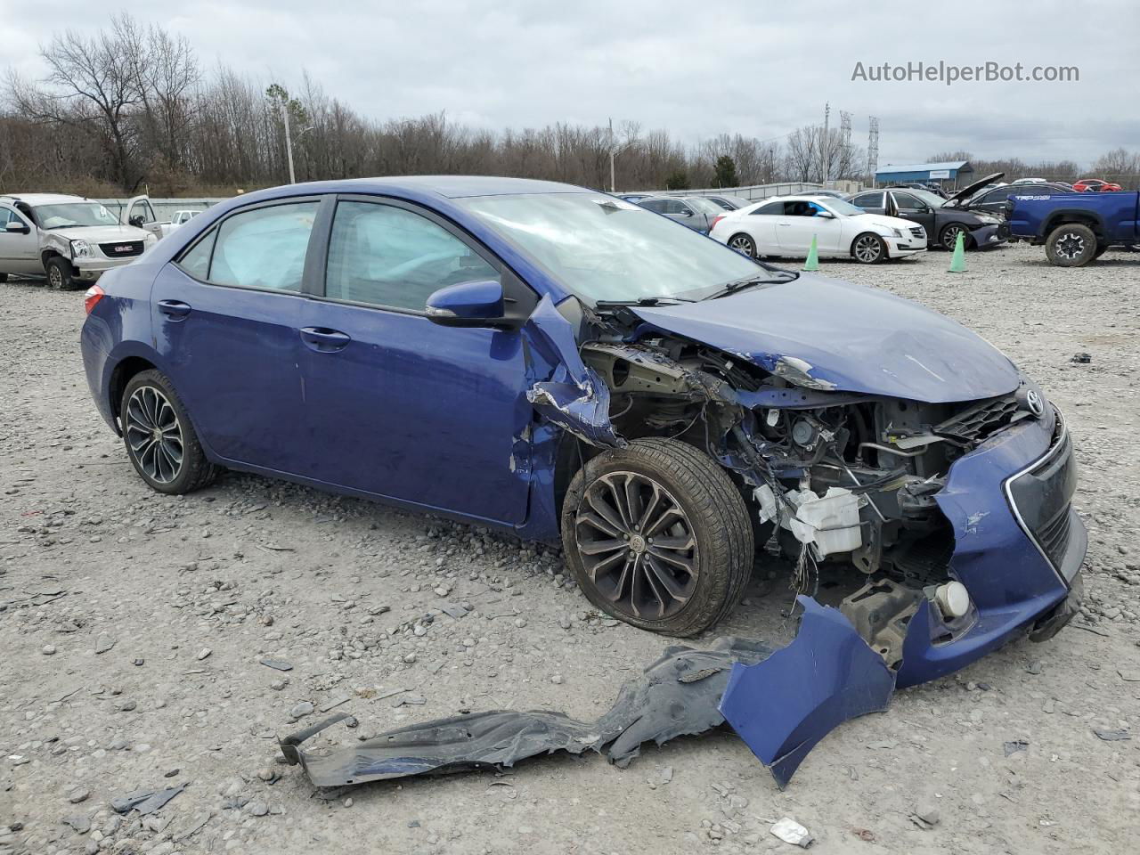 2015 Toyota Corolla L Blue vin: 5YFBURHE6FP340026