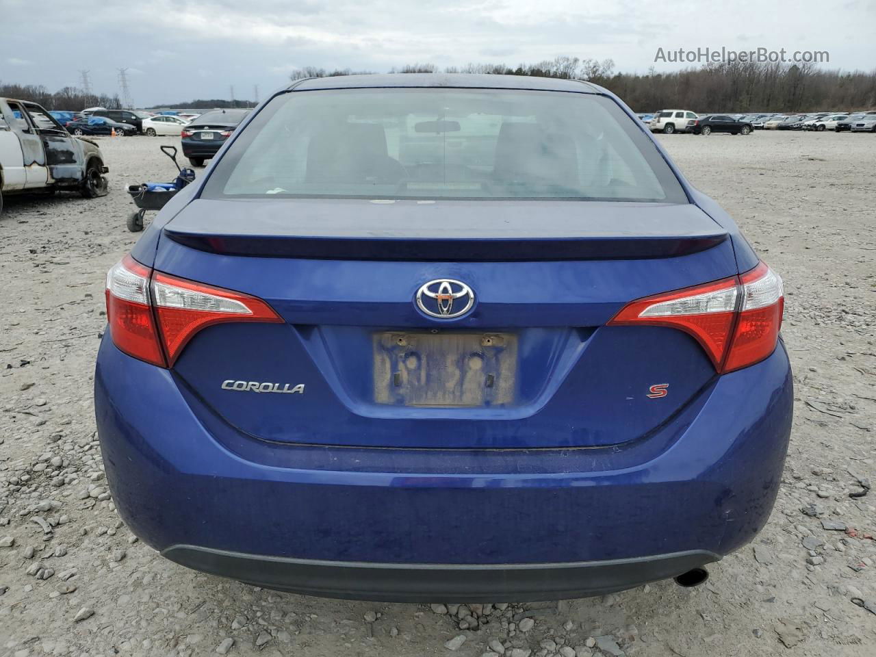 2015 Toyota Corolla L Blue vin: 5YFBURHE6FP340026