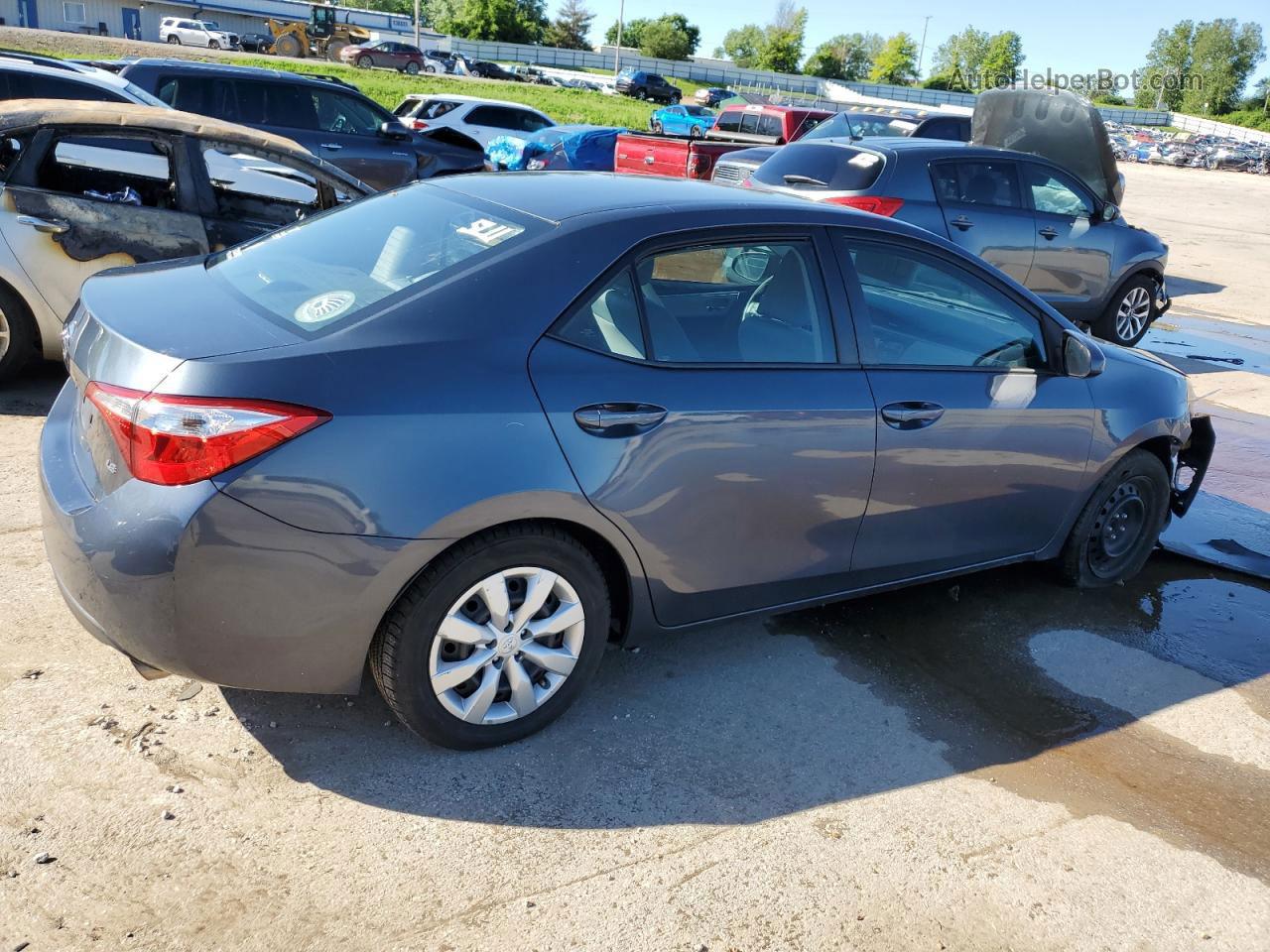 2015 Toyota Corolla L Gray vin: 5YFBURHE6FP342603