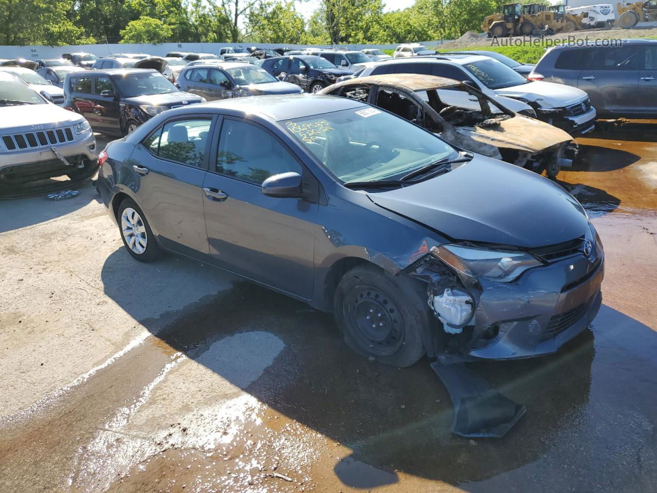 2015 Toyota Corolla L Gray vin: 5YFBURHE6FP342603