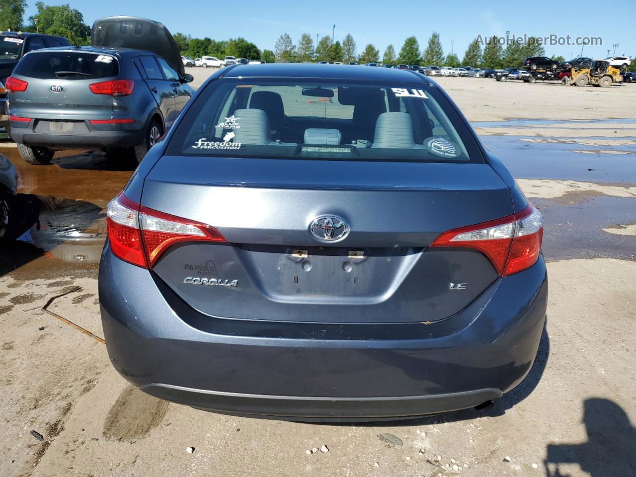 2015 Toyota Corolla L Gray vin: 5YFBURHE6FP342603