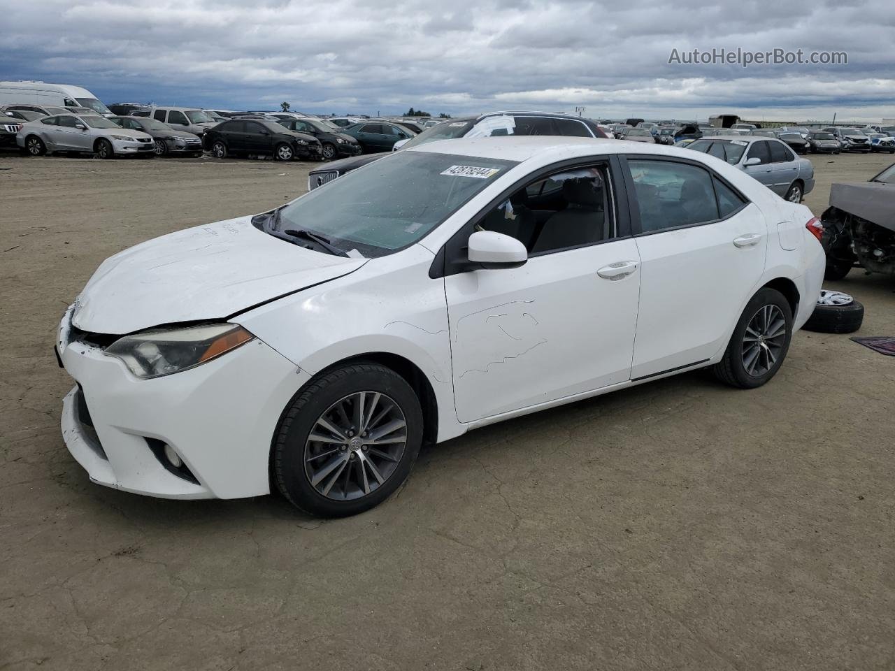 2016 Toyota Corolla L White vin: 5YFBURHE6GP372041