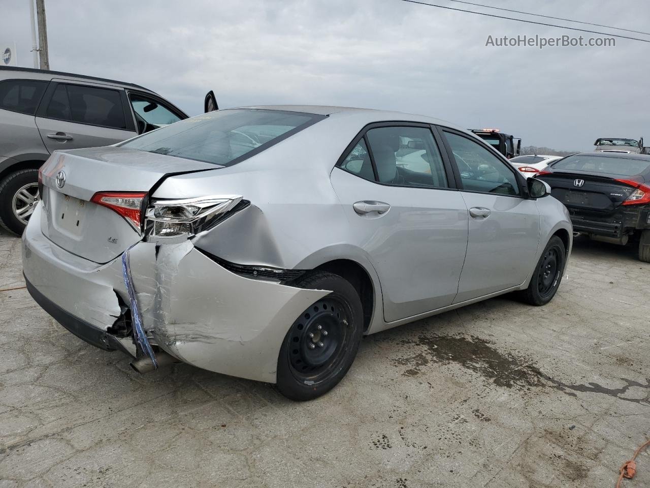 2016 Toyota Corolla L Серебряный vin: 5YFBURHE6GP414708