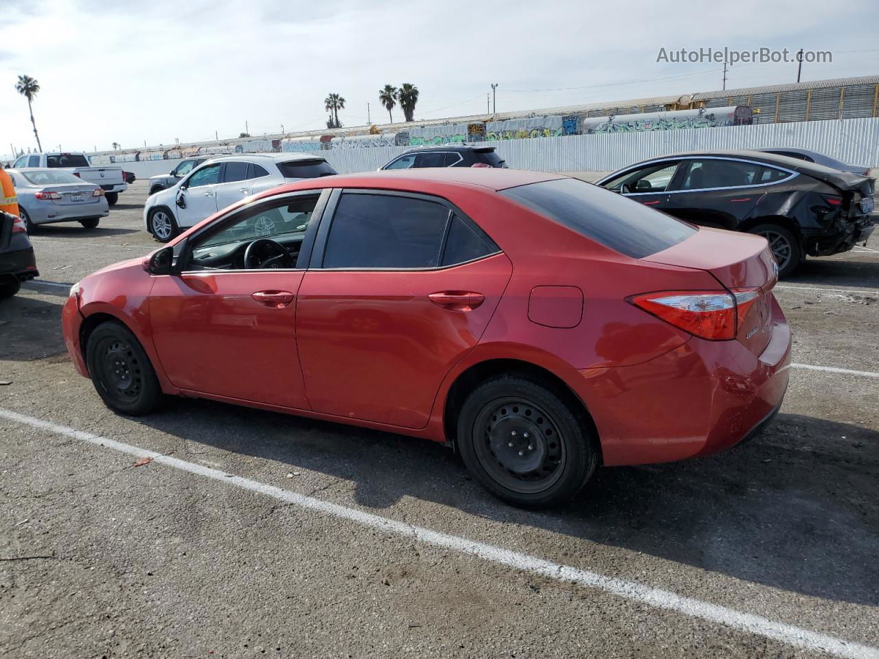 2016 Toyota Corolla L Red vin: 5YFBURHE6GP459843