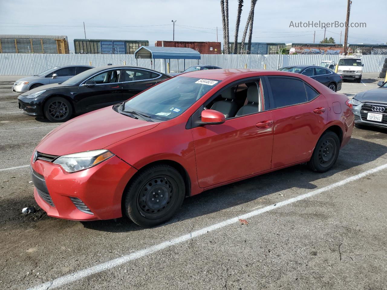 2016 Toyota Corolla L Red vin: 5YFBURHE6GP459843