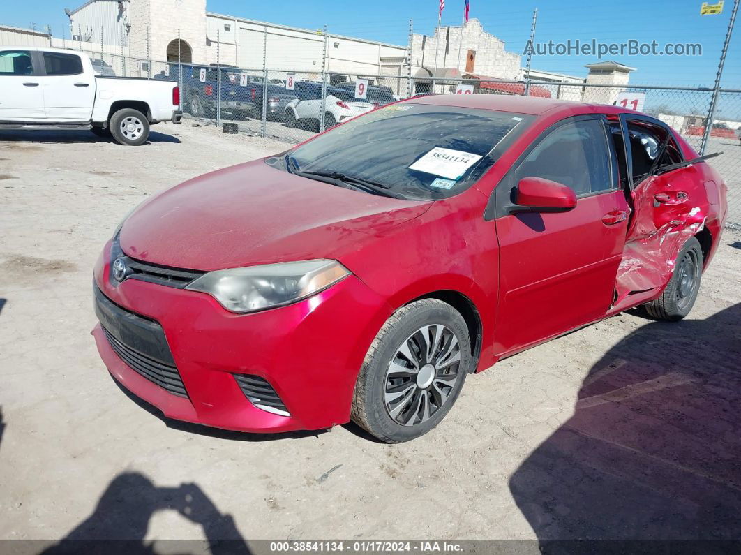 2016 Toyota Corolla Le Red vin: 5YFBURHE6GP526277