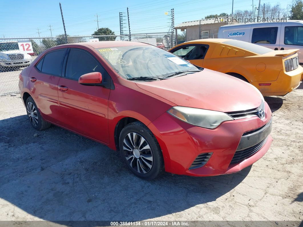 2016 Toyota Corolla Le Red vin: 5YFBURHE6GP526277