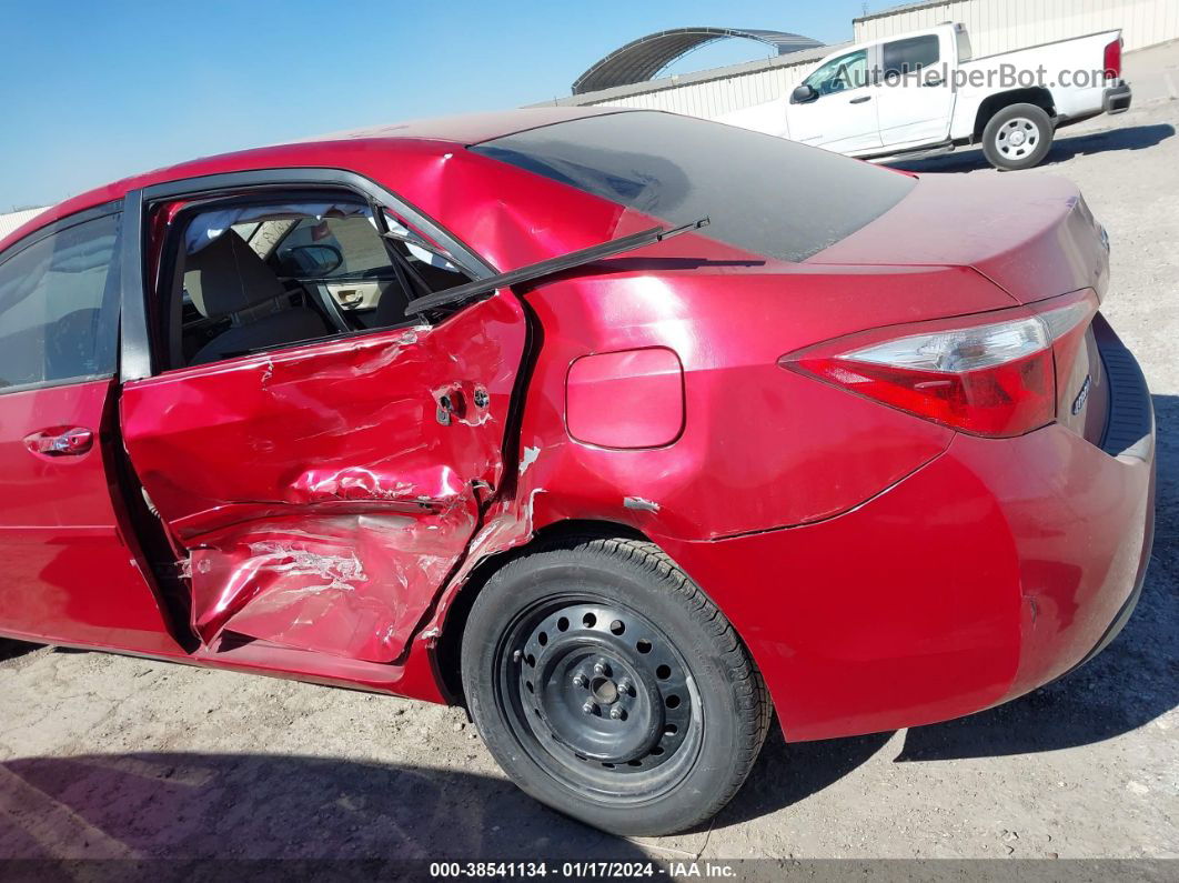 2016 Toyota Corolla Le Red vin: 5YFBURHE6GP526277