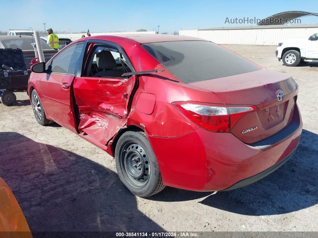 2016 Toyota Corolla Le Red vin: 5YFBURHE6GP526277