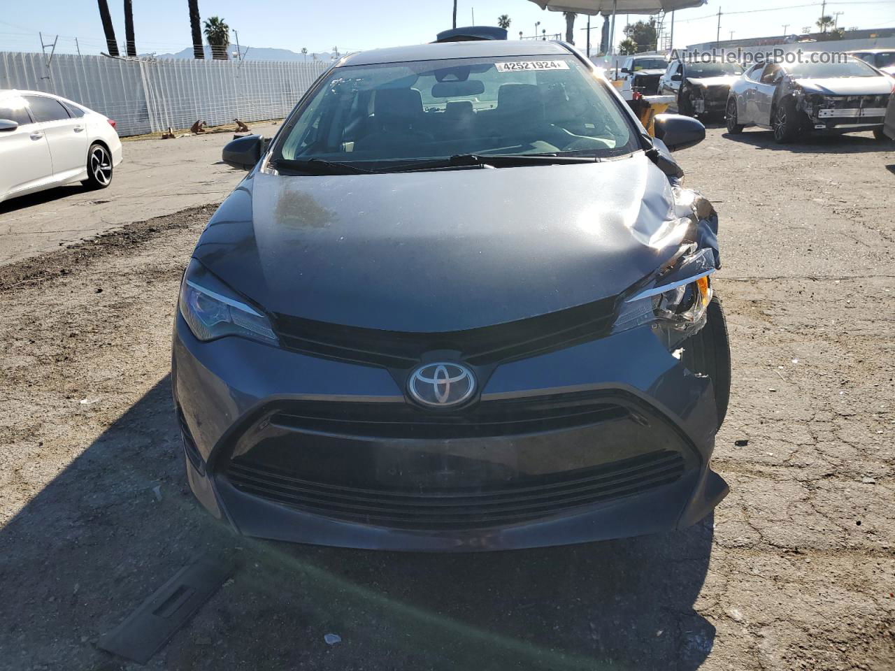 2017 Toyota Corolla L Gray vin: 5YFBURHE6HP570958