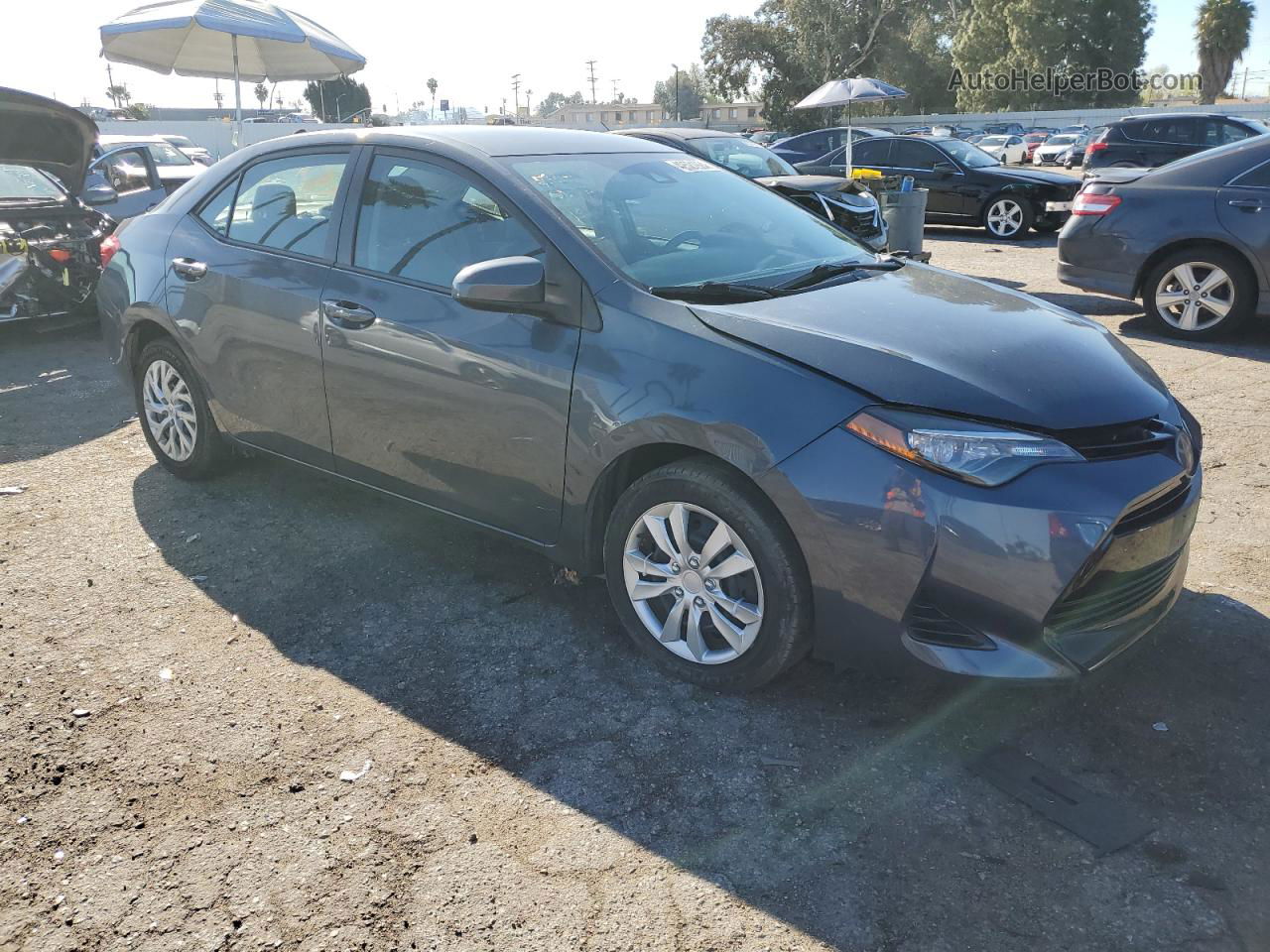 2017 Toyota Corolla L Gray vin: 5YFBURHE6HP570958