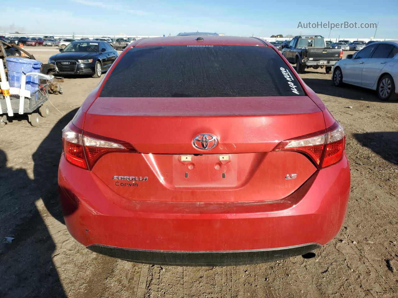 2017 Toyota Corolla L Red vin: 5YFBURHE6HP588232