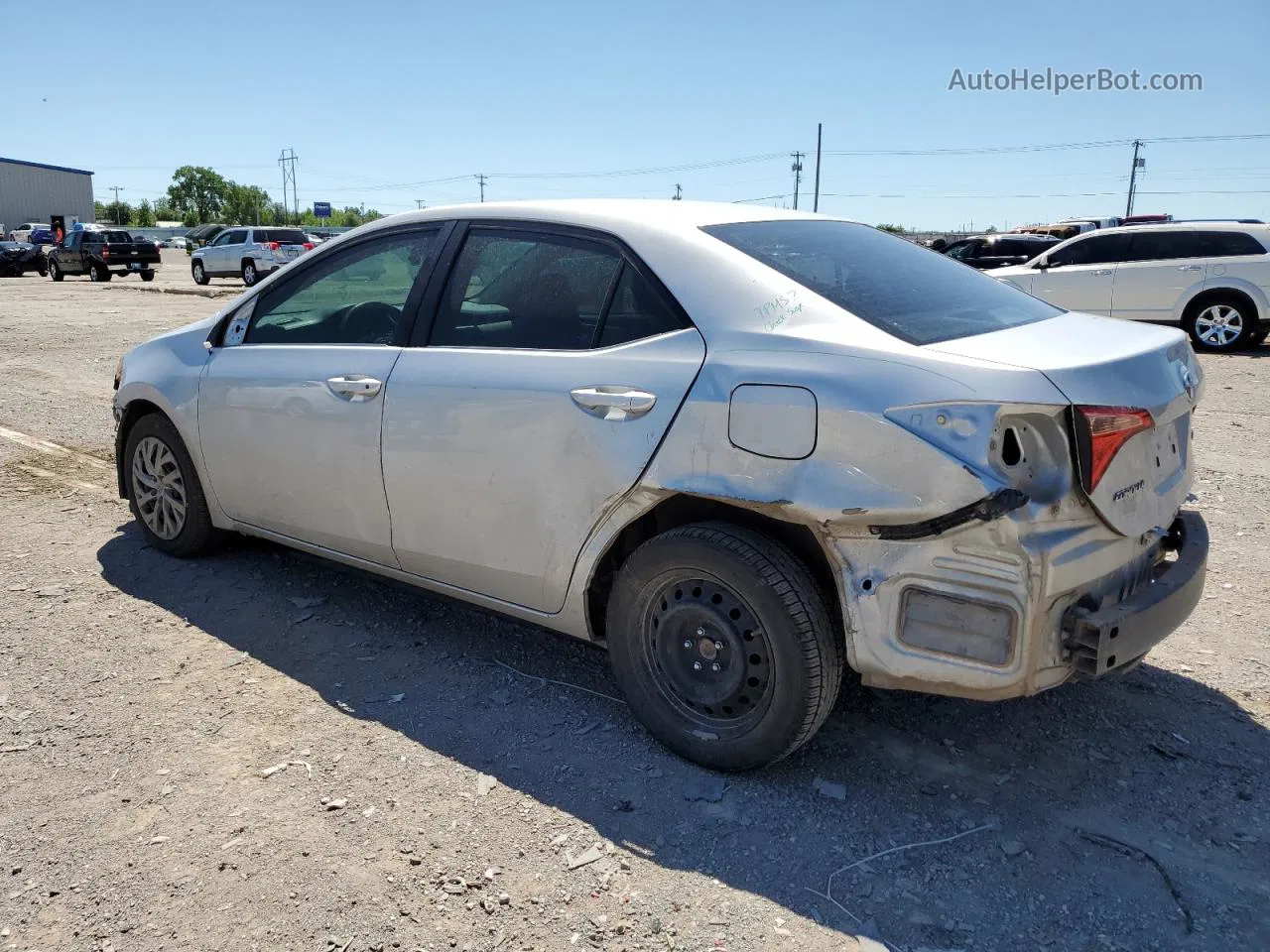 2017 Toyota Corolla L Silver vin: 5YFBURHE6HP604381