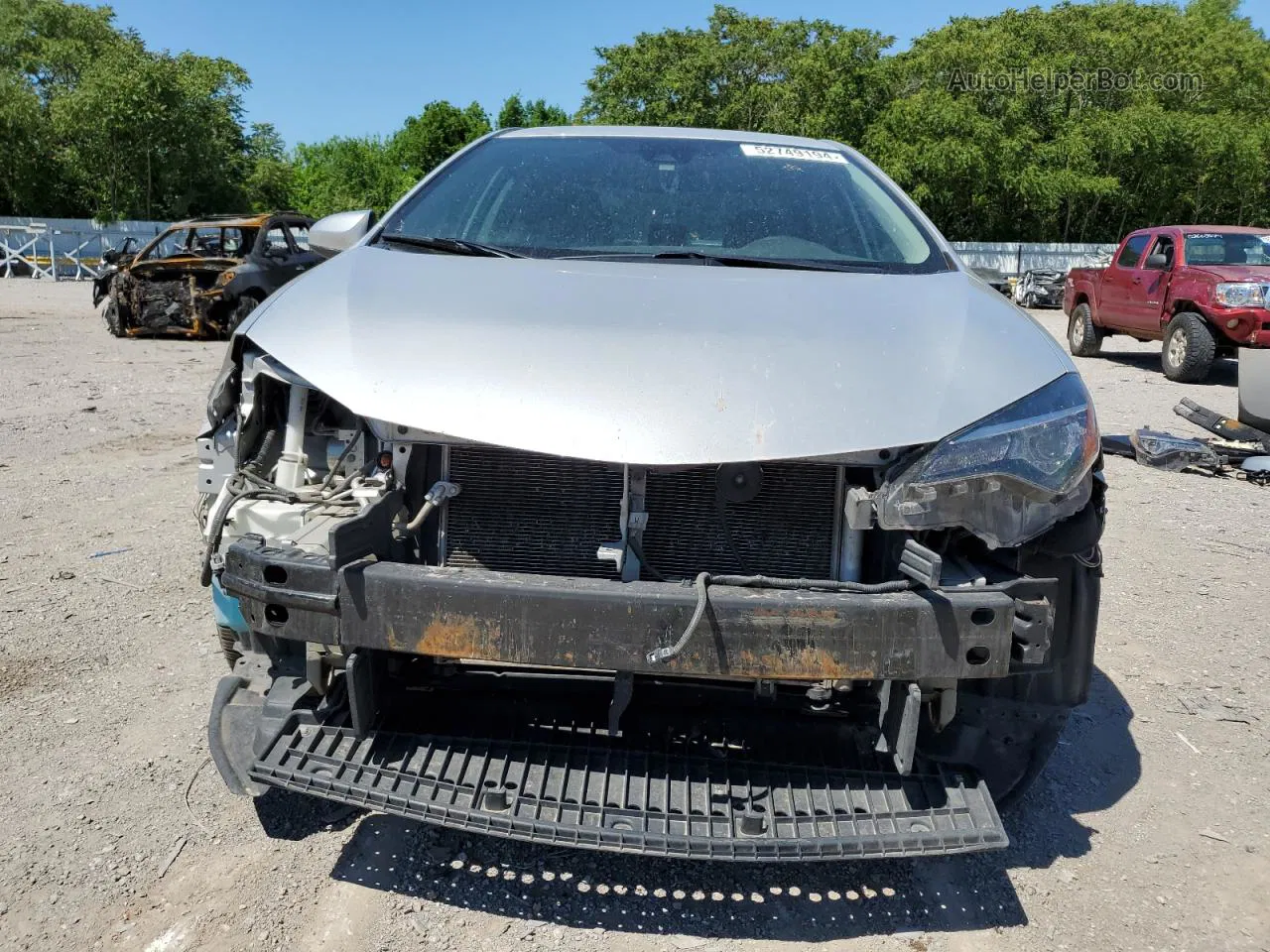 2017 Toyota Corolla L Silver vin: 5YFBURHE6HP604381