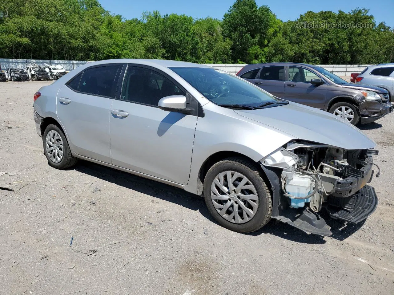 2017 Toyota Corolla L Silver vin: 5YFBURHE6HP604381