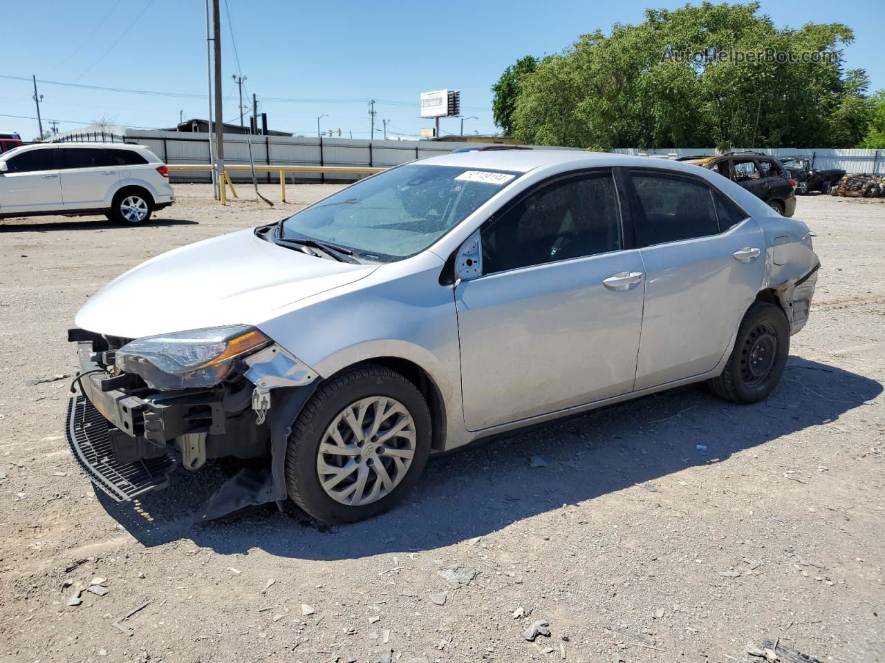 2017 Toyota Corolla L Silver vin: 5YFBURHE6HP604381