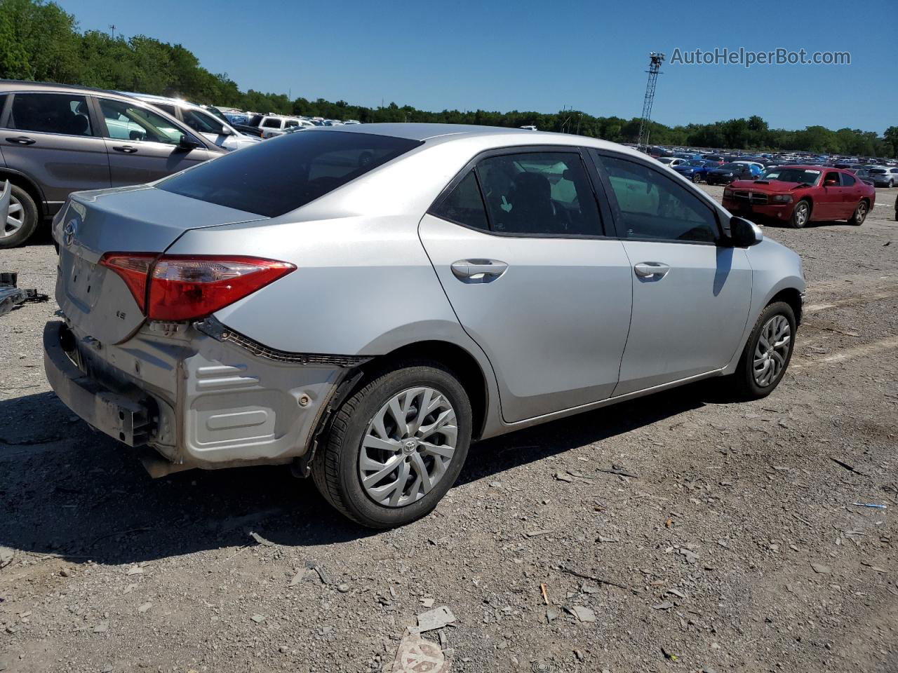 2017 Toyota Corolla L Silver vin: 5YFBURHE6HP604381