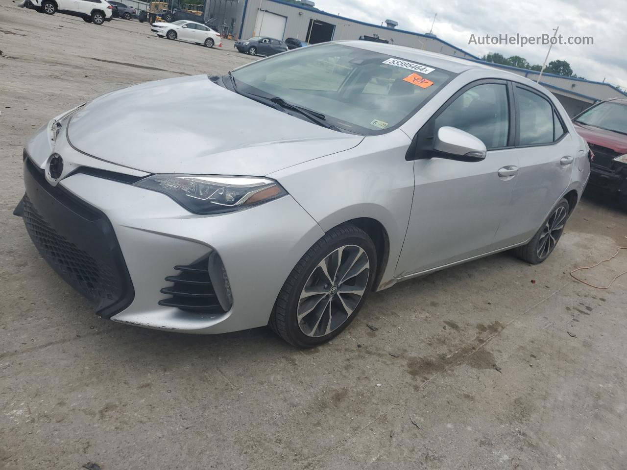 2017 Toyota Corolla L Silver vin: 5YFBURHE6HP645481