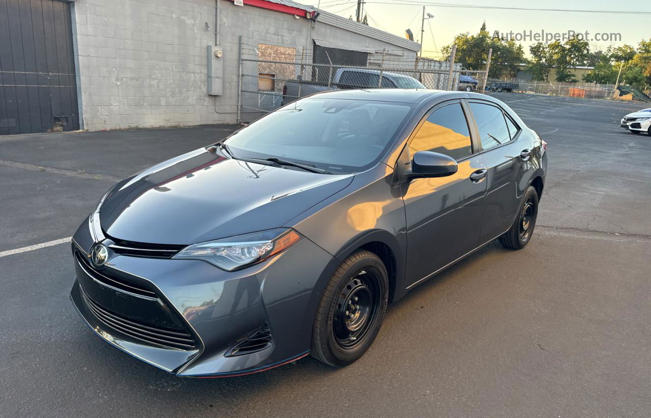 2017 Toyota Corolla L Gray vin: 5YFBURHE6HP649532