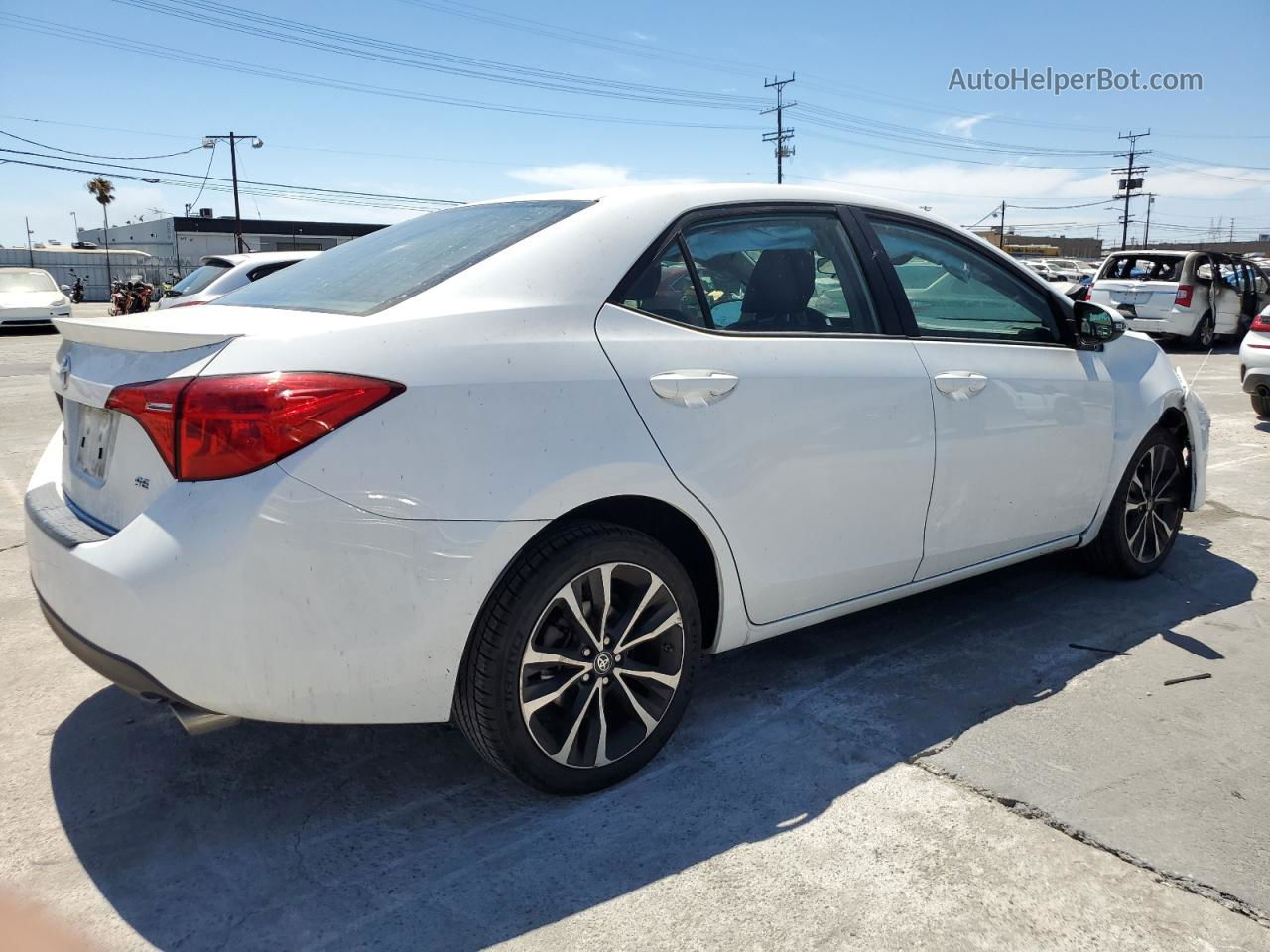 2017 Toyota Corolla L White vin: 5YFBURHE6HP715089