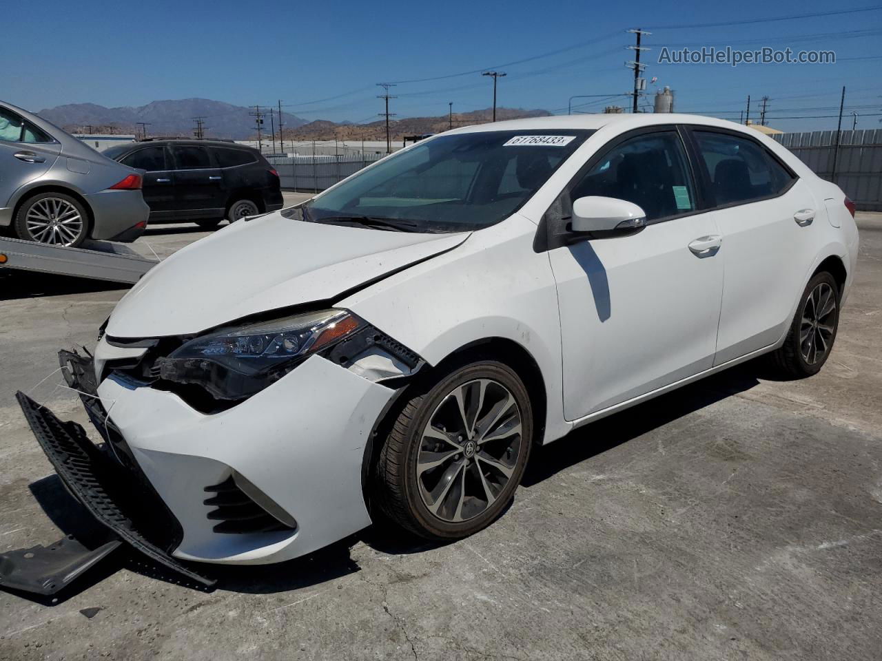 2017 Toyota Corolla L Белый vin: 5YFBURHE6HP715089