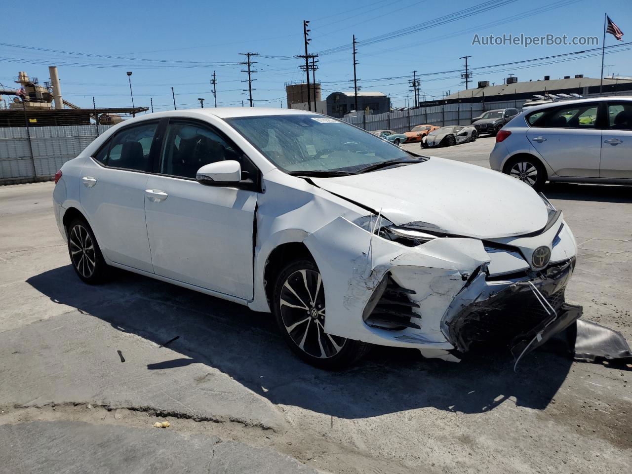 2017 Toyota Corolla L White vin: 5YFBURHE6HP715089