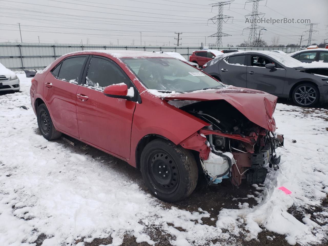 2019 Toyota Corolla L Red vin: 5YFBURHE6KP862844