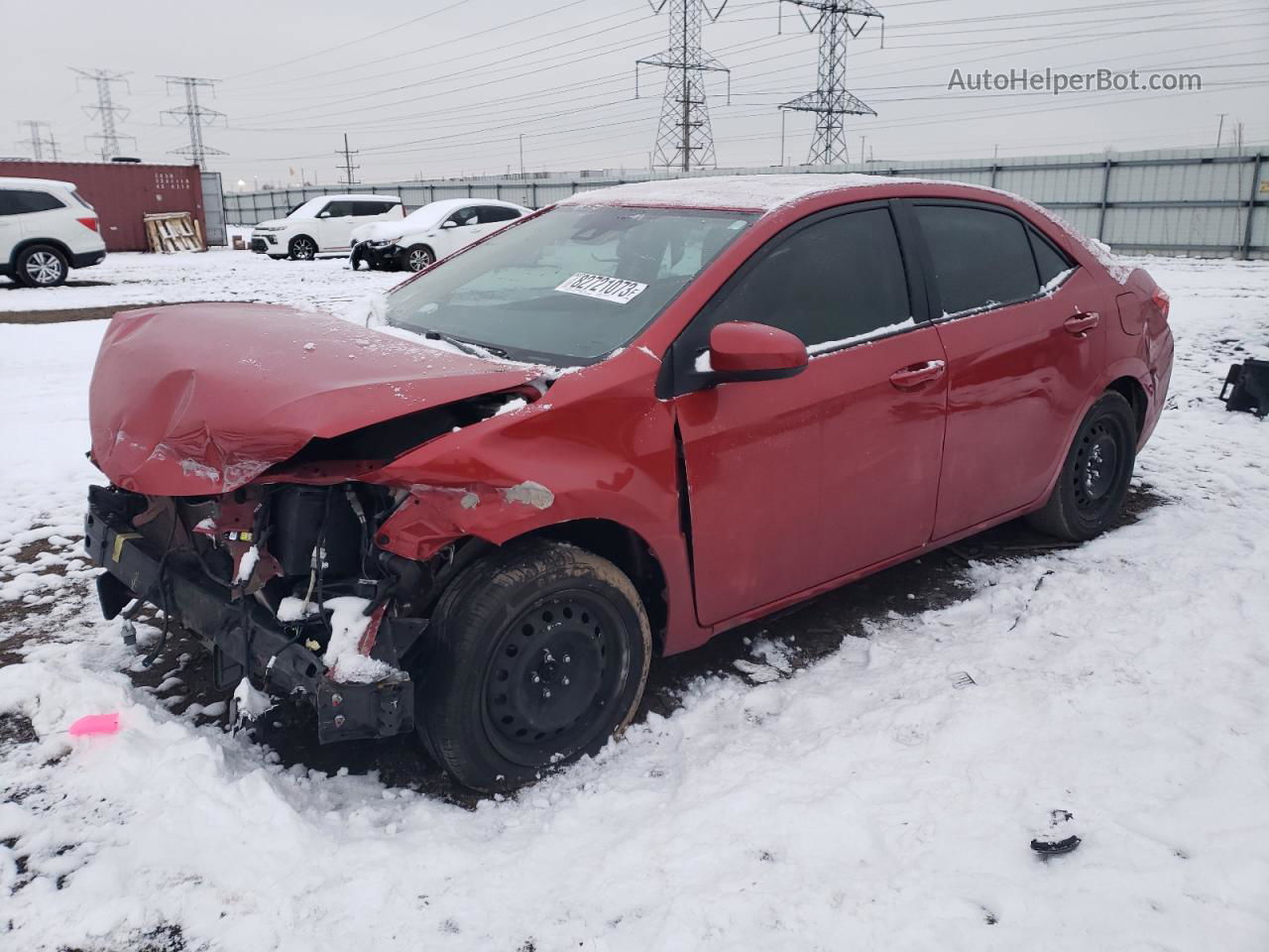 2019 Toyota Corolla L Red vin: 5YFBURHE6KP862844