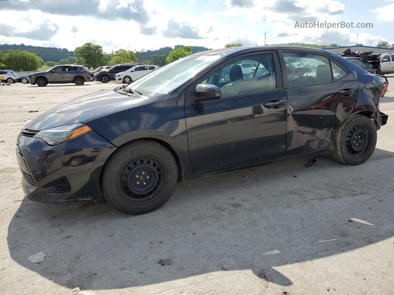 2019 Toyota Corolla L Black vin: 5YFBURHE6KP873715