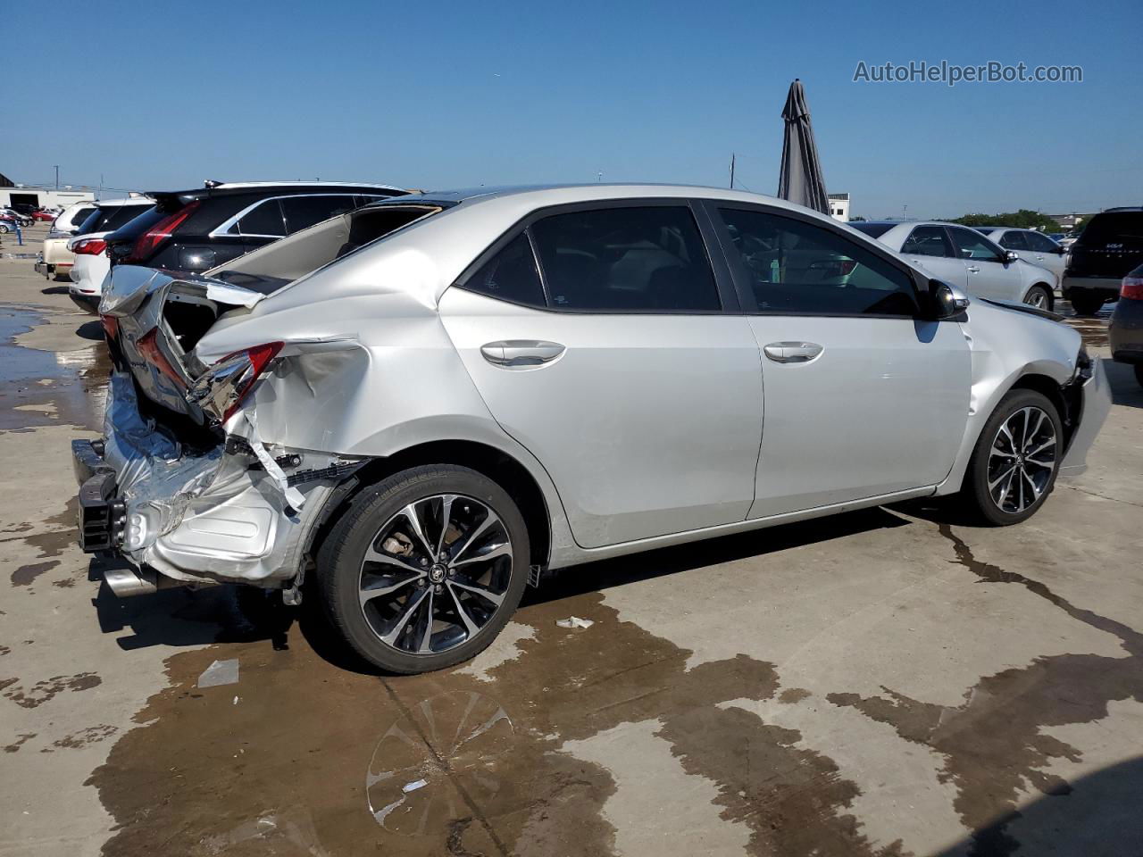 2019 Toyota Corolla L Silver vin: 5YFBURHE6KP883175