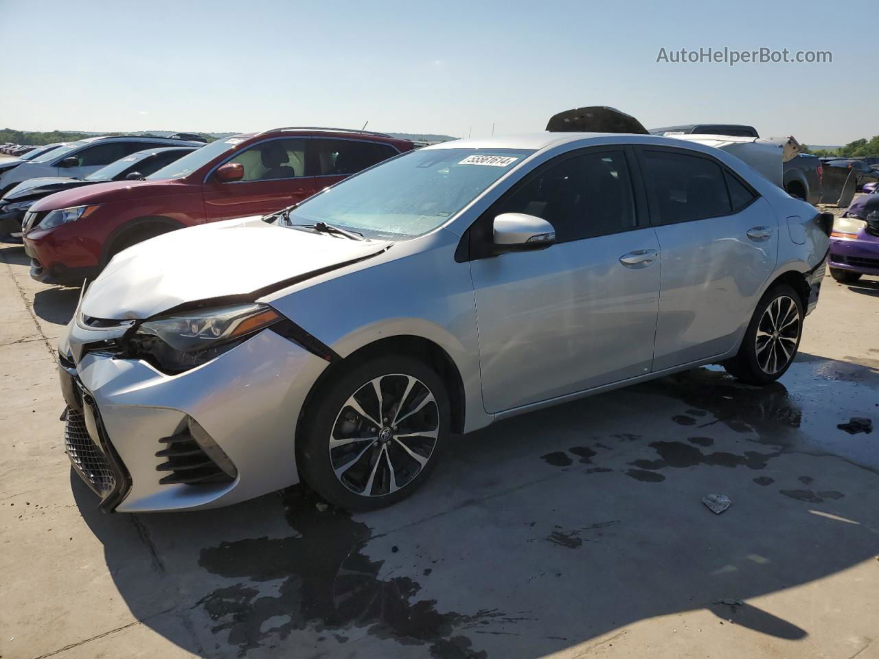 2019 Toyota Corolla L Silver vin: 5YFBURHE6KP883175