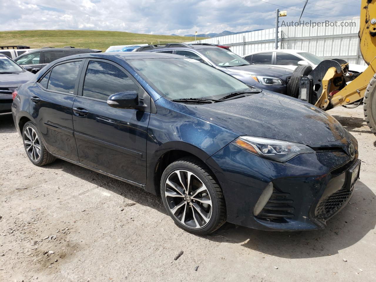 2019 Toyota Corolla L Синий vin: 5YFBURHE6KP883595