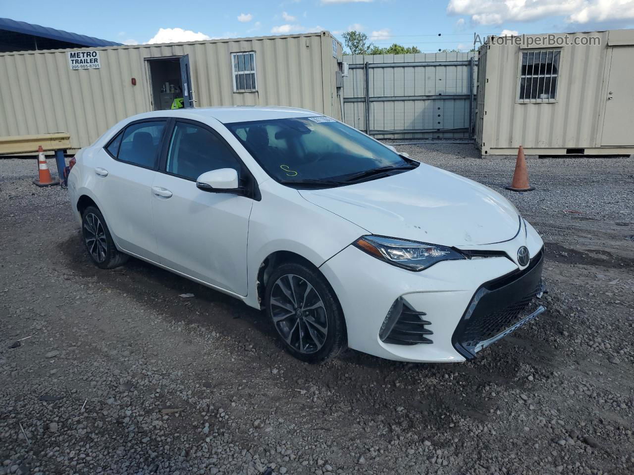 2019 Toyota Corolla L White vin: 5YFBURHE6KP897111