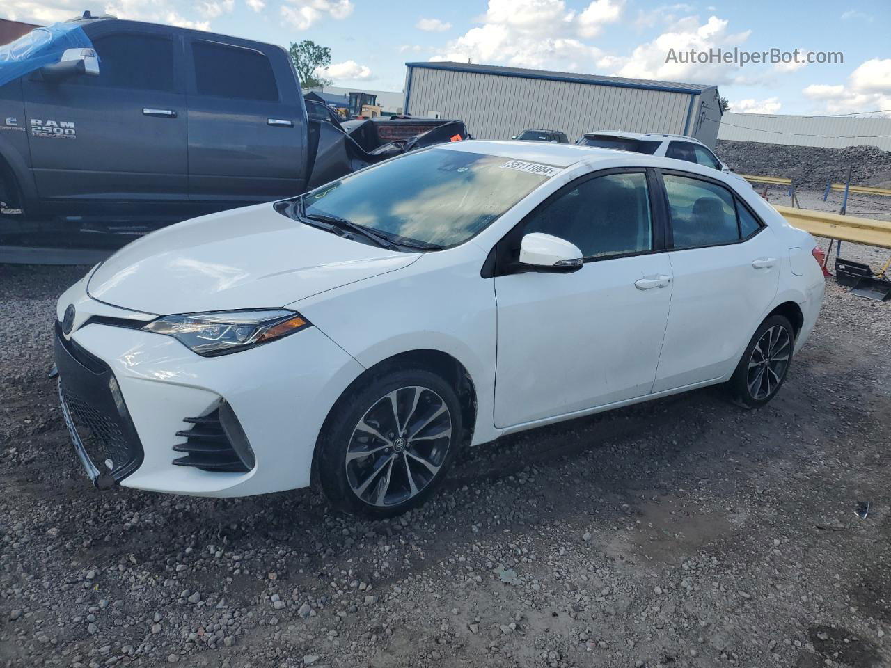 2019 Toyota Corolla L White vin: 5YFBURHE6KP897111