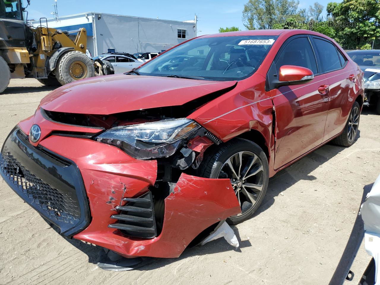 2019 Toyota Corolla L Red vin: 5YFBURHE6KP917146