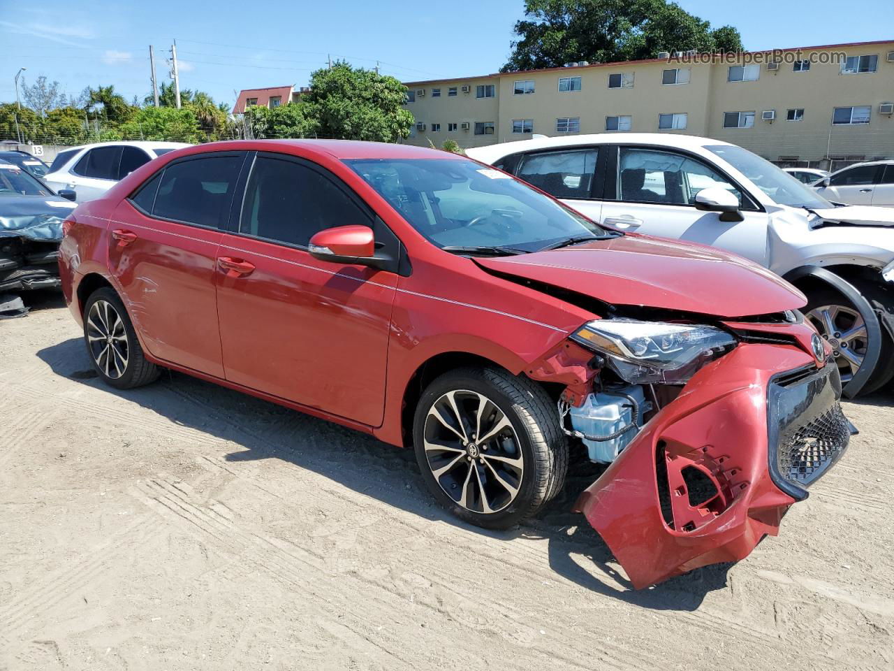 2019 Toyota Corolla L Red vin: 5YFBURHE6KP917146