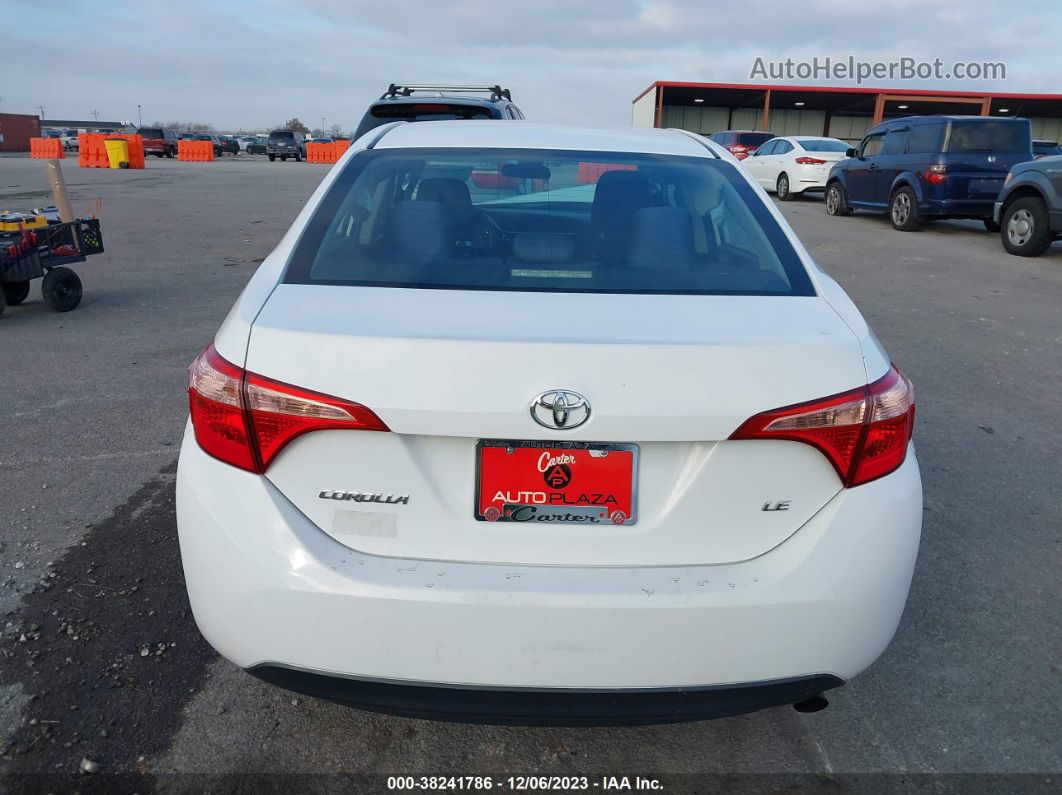 2019 Toyota Corolla Le White vin: 5YFBURHE6KP934402