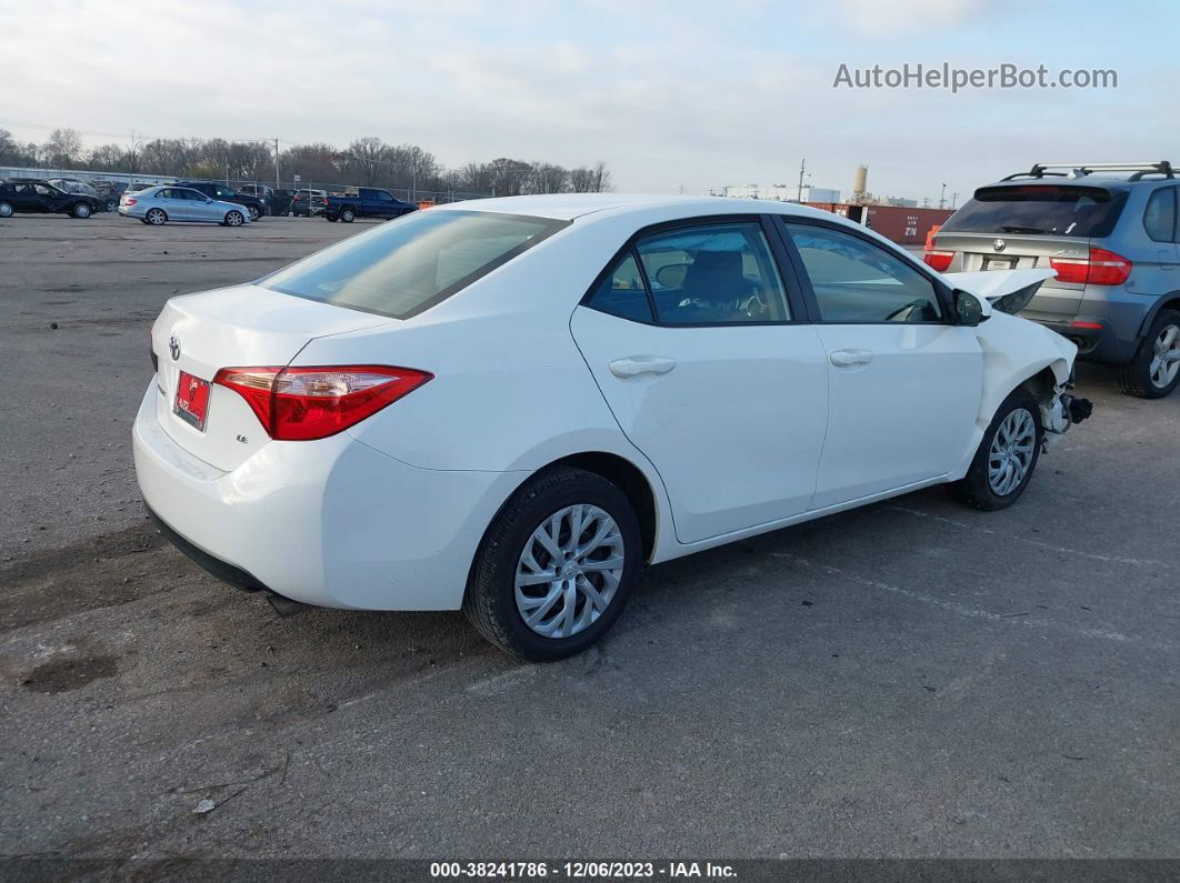 2019 Toyota Corolla Le White vin: 5YFBURHE6KP934402