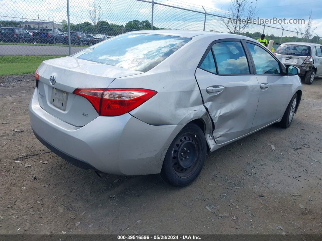 2019 Toyota Corolla Le Silver vin: 5YFBURHE6KP937770