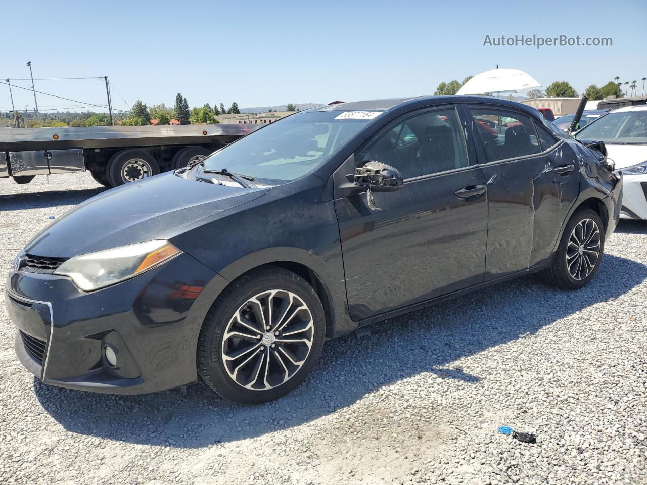 2014 Toyota Corolla L Black vin: 5YFBURHE7EP017182